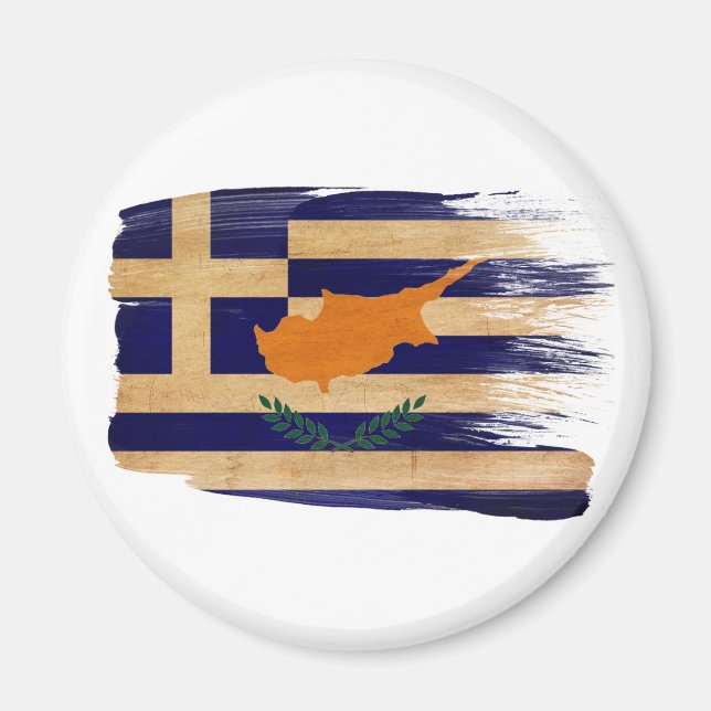 Drapeau grec de Chypre Magnets (Devant)