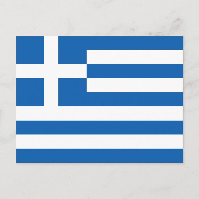 Drapeau grec de Grèce cartes postales personnalisé (Devant)