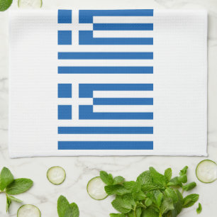 Drapeau grec Grèce Bleu Blanc 4Eleni Serviettes de