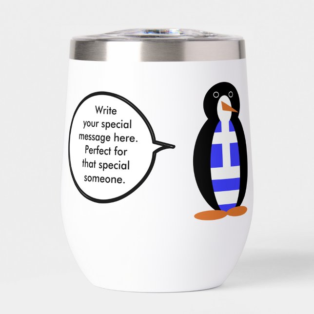 Drapeau grec Ms Penguin personnalisé parlant (Créateur téléchargé)