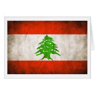 Drapeau Grungy Lebanon