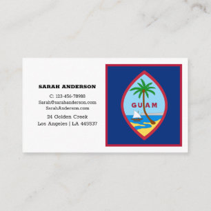 Drapeau Guam Elégant Carte de visite / USA