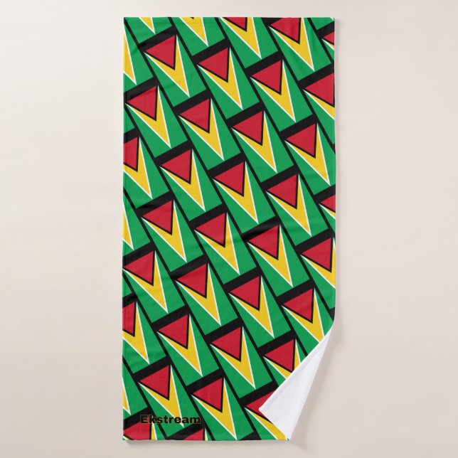 Drapeau Guyana 01 (Serviette de bain)