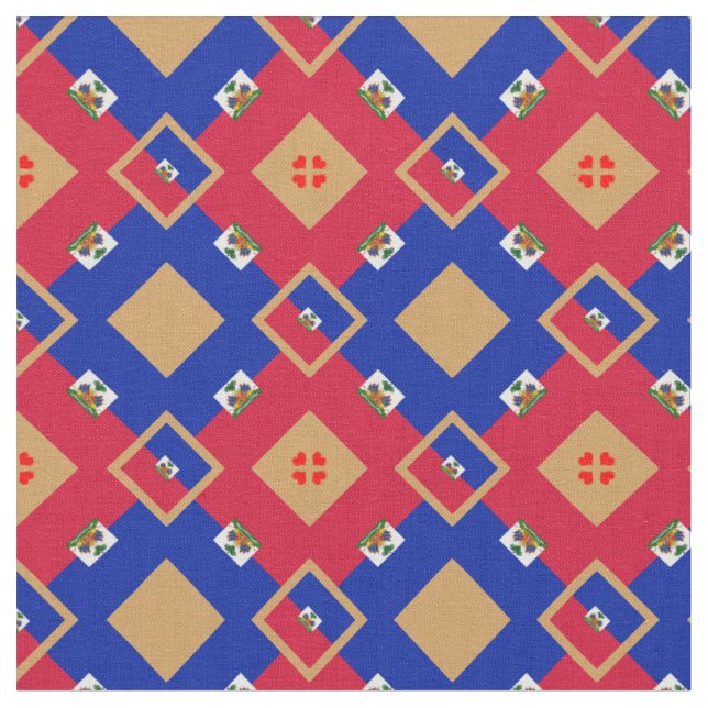 Drapeau haïtien & Haïti Mode Tissu tendance (Fermer)