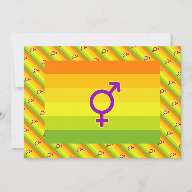 DRAPEAU HERMAPHRODITE FIERTÉ (Devant)