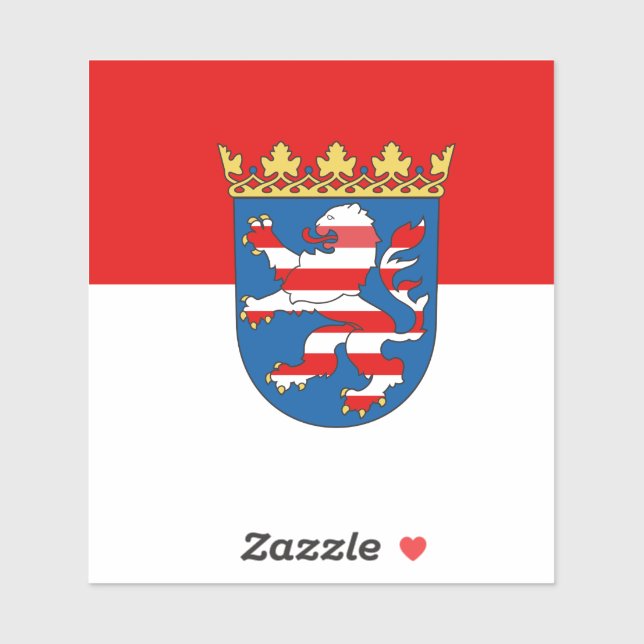 Drapeau Hesse Vinyl Sticker (Feuille)