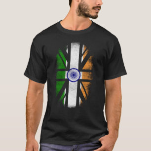 Drapeau indien britannique - l'Inde et T-shirt de