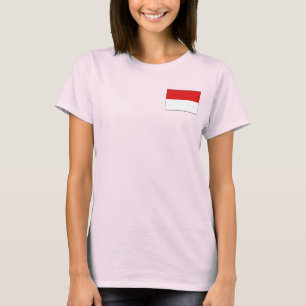 Drapeau Indonésie + Carte T-shirt