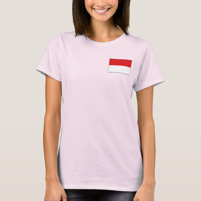 Drapeau Indonésie + Carte T-shirt (Devant)