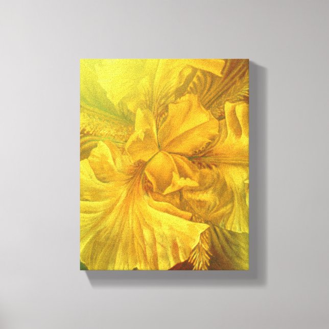 Drapeau iris intérieur beauté jaune art toile impr (Recto)