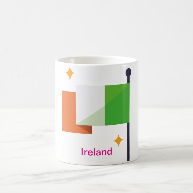 Drapeau irlandais sur la Mug Polonais (Centre)