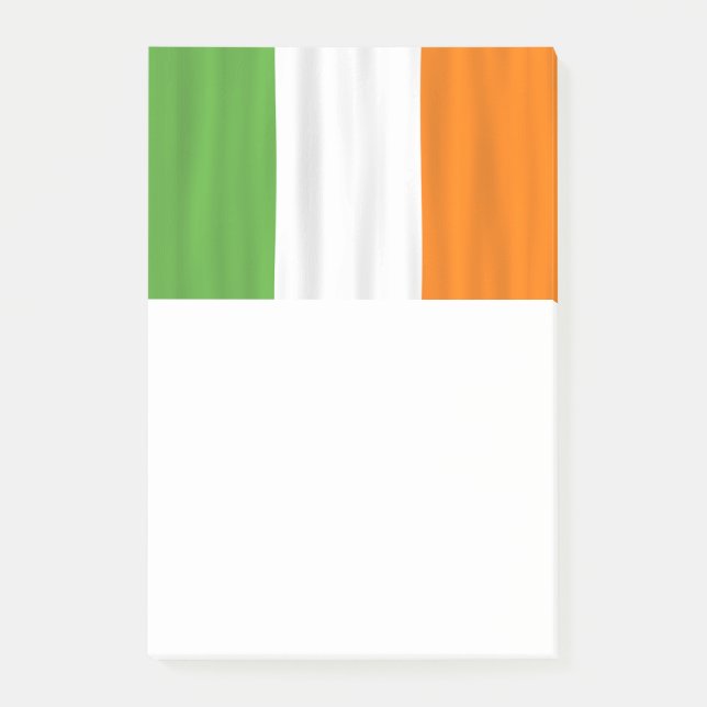 Drapeau irlandais Vert Blanc Orange Post-it (Devant)
