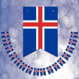 Drapeau islandais & fête bannières Islande / maria
