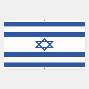 Drapeau israélien rectangle autocollant