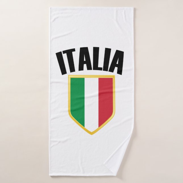 Drapeau Italia Crest Italie (Serviette de bain)