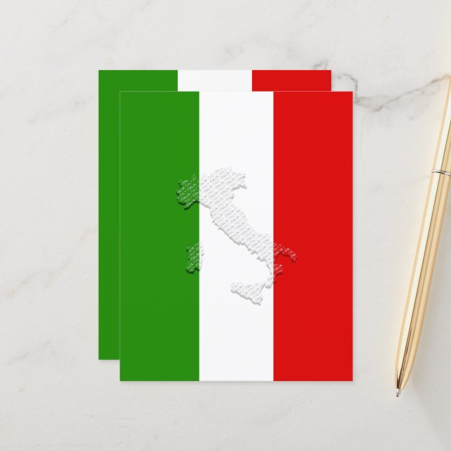 Drapeau italien (Devant/Arrière en situation)