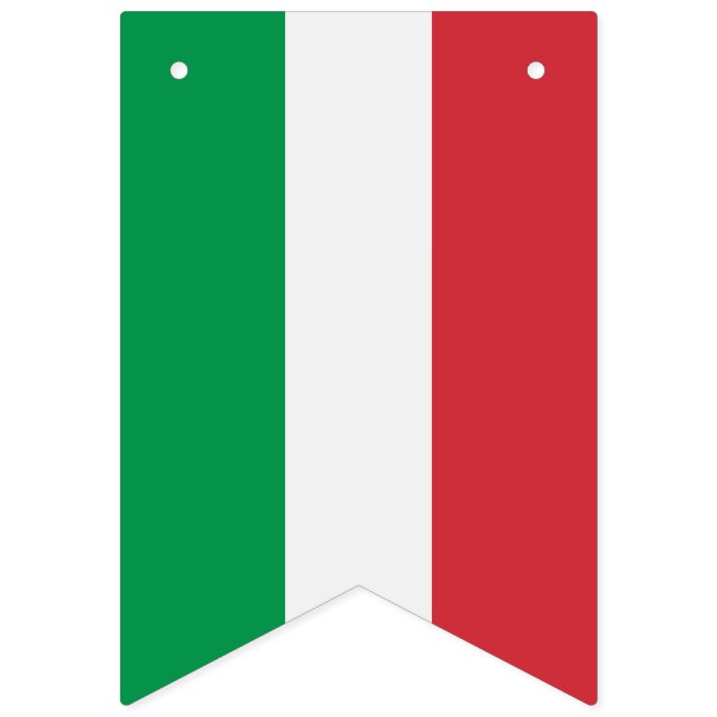 Drapeau italien, bannière de partie avec le (Premier drapeau)