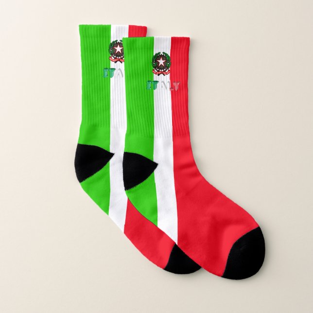 Drapeau italien chaussettes (Paire)