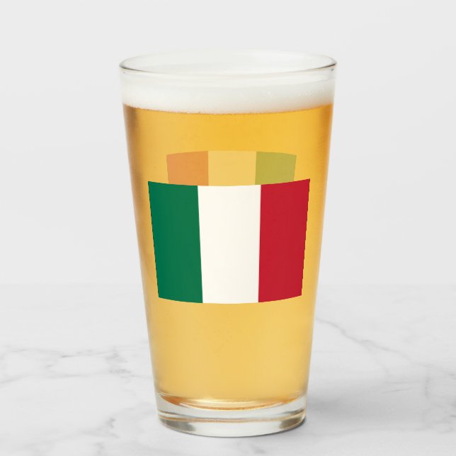 Drapeau italien verre (Devant (rempli))