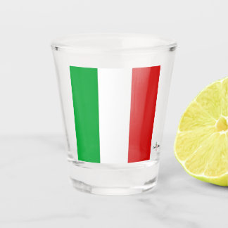 Drapeau italien verre de tir