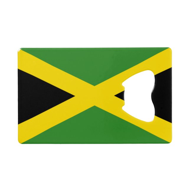 Drapeau Jamaïcain de la carte de crédit Bottle Ope (Dos Horizontal)