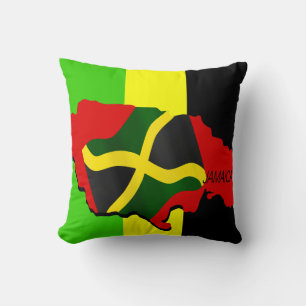 Drapeau jamaïcain mojo coussin