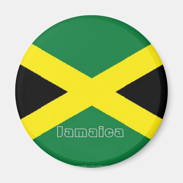 Drapeau jamaïcain souvenir frigo aimant (Devant)
