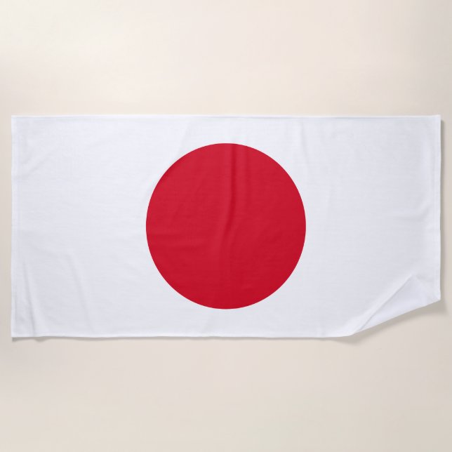 Drapeau japonais serviette de plage (Devant)