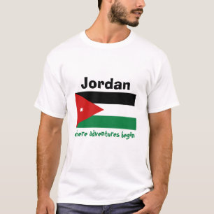 Drapeau Jordanie + Carte + T-shirt texte