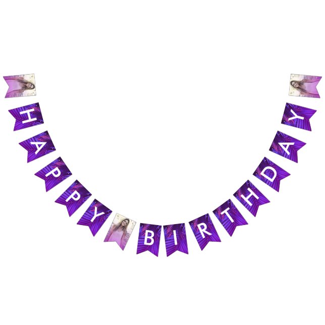 Drapeau Joyeux Anniversaire Feuille de Palmier Vio (Tout)