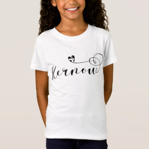 Drapeau Kernow en coeur, Cornouailles, T-shirt Cor