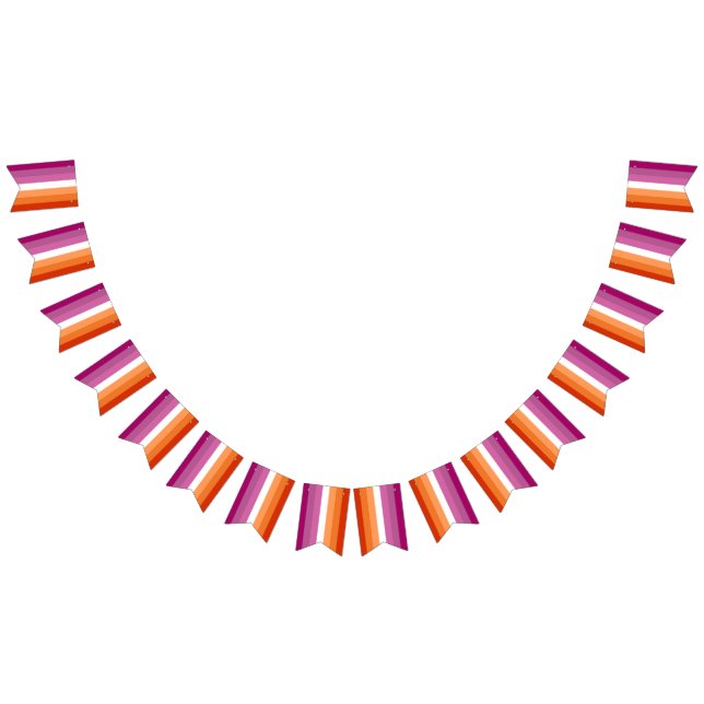 Drapeau Lesbienne Original Assortiment Garland (Tout)