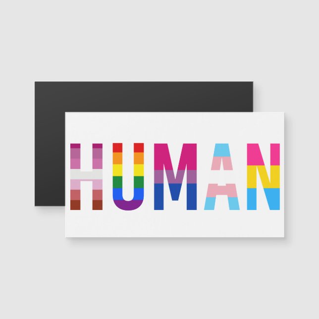 Drapeau LGBT HUMAN Mois Gay pride Transgenre (Devant / Derrière)