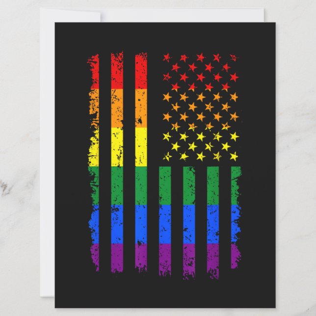 Drapeau LGBT Mois de la fierté gay Transgenre (Devant)