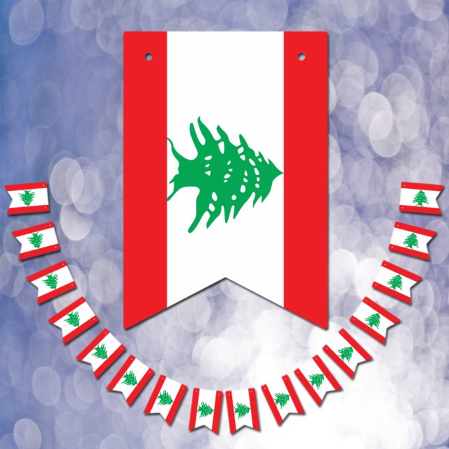 Drapeau libanais et décorations de fête au Liban / (Créateur téléchargé)
