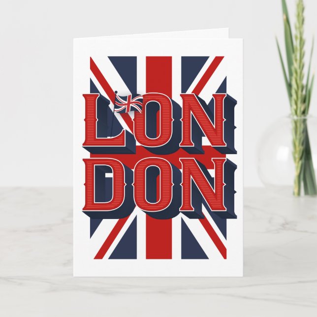 Drapeau Londres / Carte de voeux pliée (Devant)