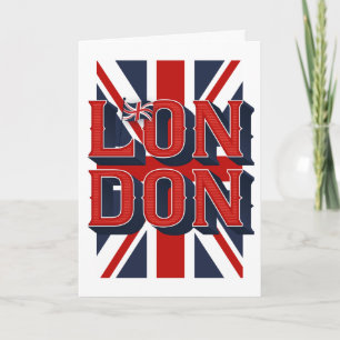 Drapeau Londres / Carte de voeux pliée