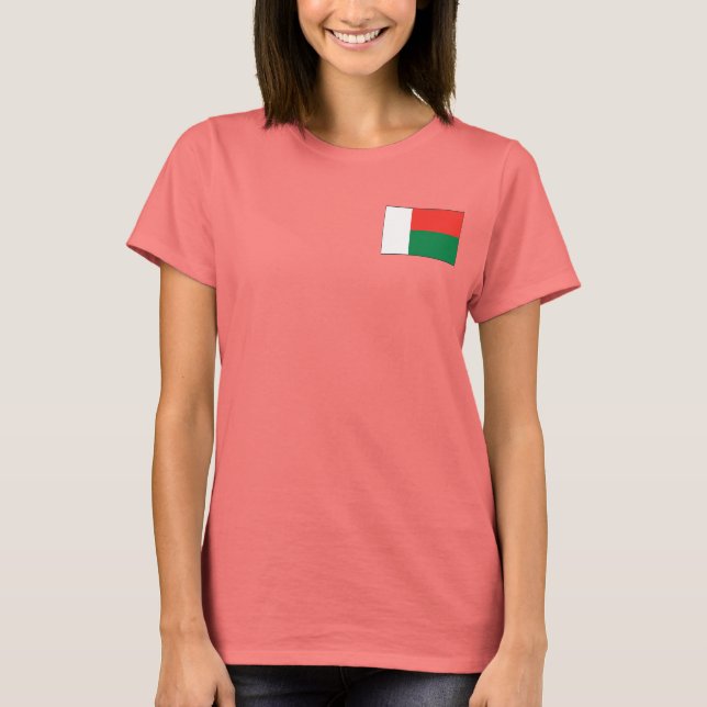 Drapeau Madagascar + Carte T-shirt (Devant)