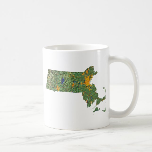 Drapeau Massachusetts + Carte Mug (Droite)
