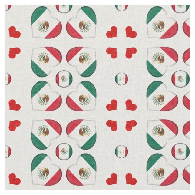 Drapeau mexicain et tissu de coeur du Mexique (Fermer)