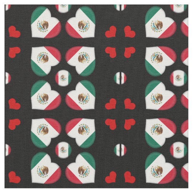 Drapeau mexicain et tissu de coeur du Mexique (Fermer)