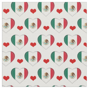 Drapeau mexicain et tissu du Coeur Rouge /Mexique