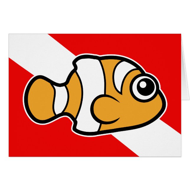 Drapeau mignon de piqué de Clownfish de bande (Devant horizontal)