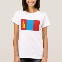 Drapeau Mongolie x Carte T-shirt