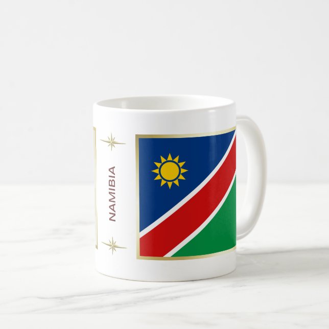 Drapeau Namibie + Plan Mug (Devant droit)