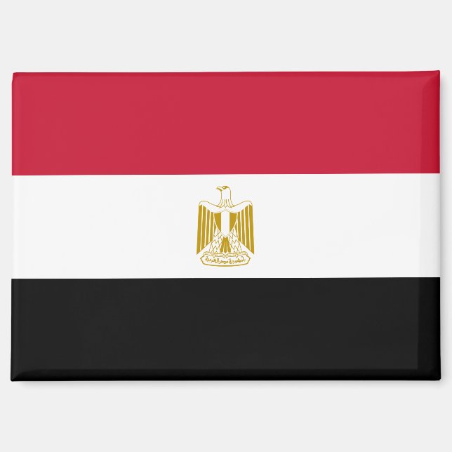 Drapeau national de l'Égypte aimant rectangle du r (Recto)