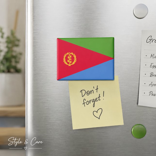 Drapeau national de l'Érythrée aimant rectangle  (National Flag of Eritrea Rectangle magnet)