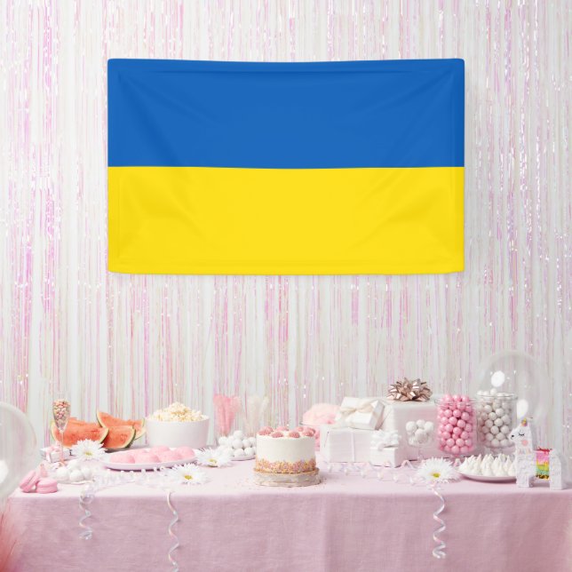 Drapeau national de l'Ukraine - Bannière rectangle (Fête)