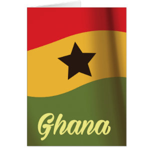 Drapeau national du Ghana affiche de voyage de sty