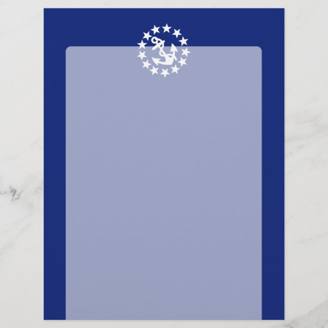 Drapeau Nautique Américain Décor bleu marine (Devant)